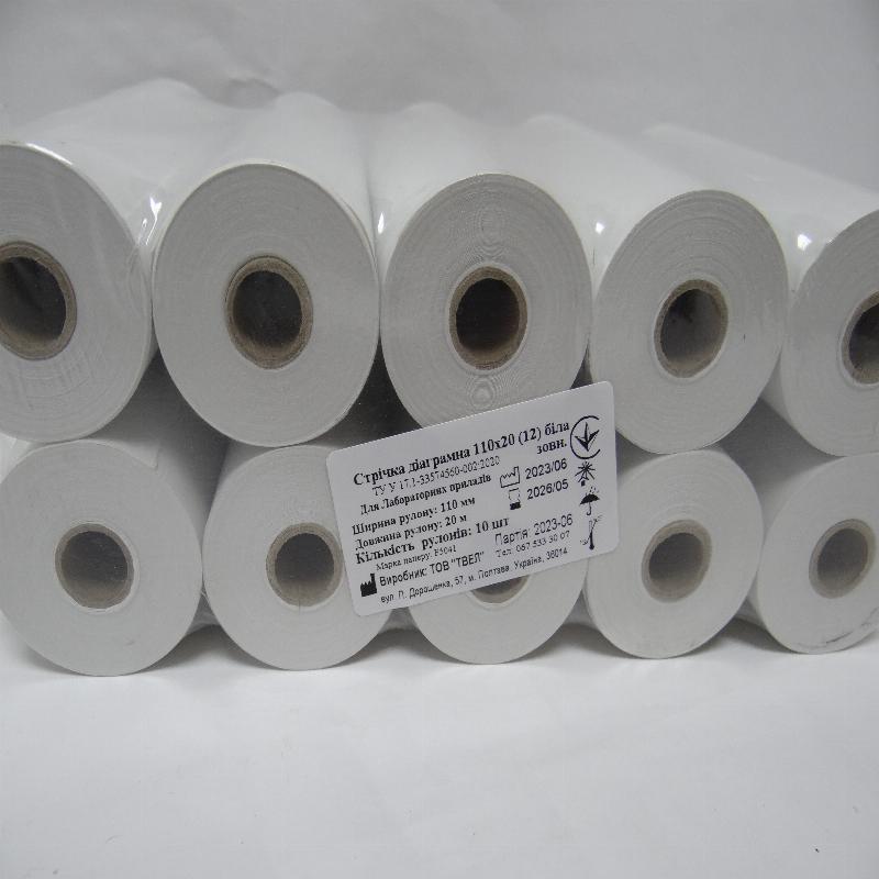 Стрічка діаграмна 110х20 (12) зовн. біла